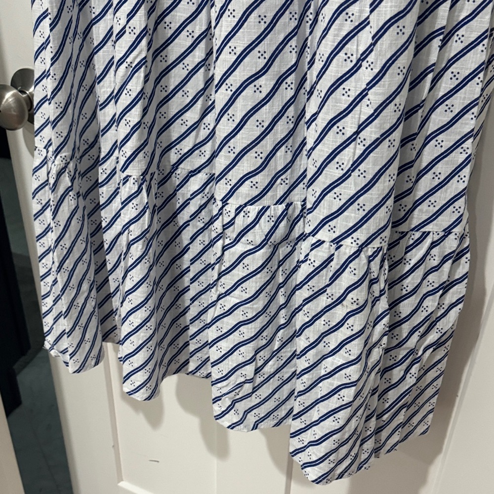 Oliphant Dipsy Navy Blue and White Striped Dress NWT - Picture 8 of 9